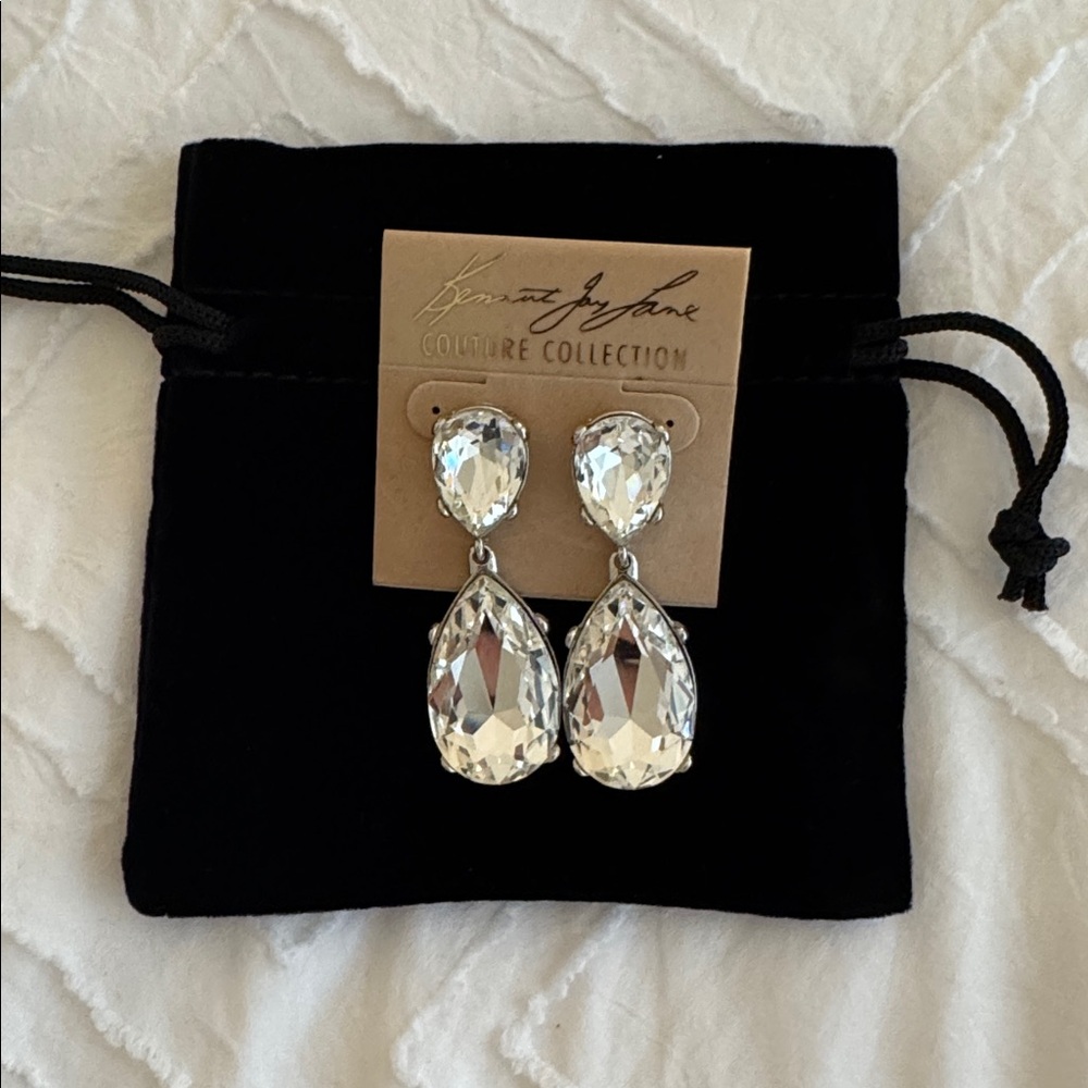Kenneth Jay Lane Crystal Teardrop Earrings